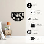 Jeep Mountain Metal Wall Art powder coated finish features