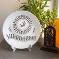 Artrooms Joyous Warli Dance Ceramic Hand Painted Warli Art - Wall Decor Plates