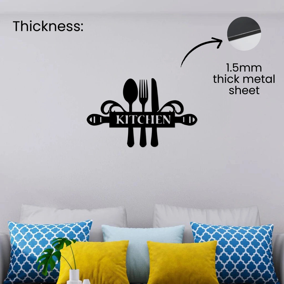 Kitchen Metal Wall Art 1.5mm thick metal sheet
