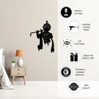 Krishna Flute Metal Wall Art powder coated finish
