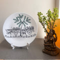 Artrooms Life Is Movement Tree Ceramic Hand Painted Warli Art - Wall Decor Plates