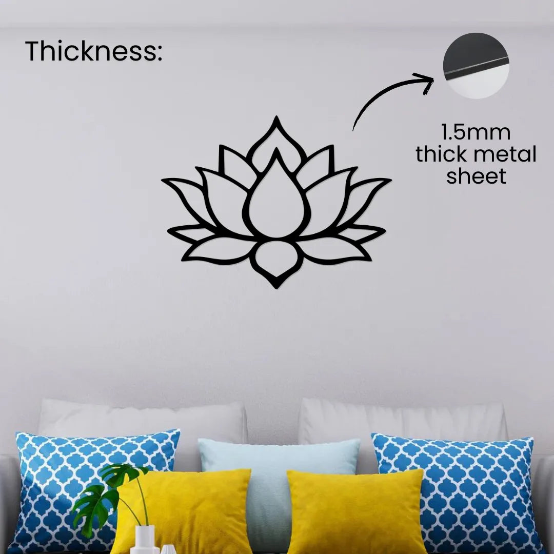 Lotus flower metal wall art 1.5mm thick metal sheet
