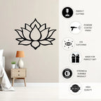 Lotus flower metal wall art features powder coated and durable