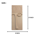 MDF 3d wall art blue abstract face wall panel