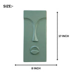 MDF 3d wall art green abstract face wall panel