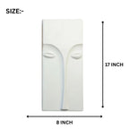 MDF 3d wall art white abstract face wall panel 
