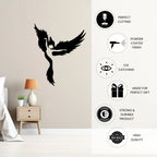 Flying Angel Metal Wall Art powder coated finish features