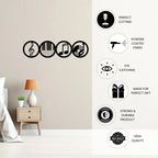 Metal wall art features and benefits infographic