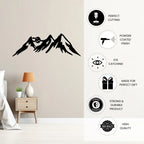 Mountain silhouette metal wall art features powder coated and durable