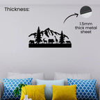 Mountain wildlife metal wall art 1.5mm thick metal sheet