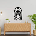 Namaste metal wall art black matte finish wall hanging in living room