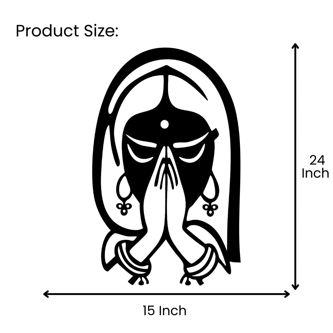 Namaste metal wall art size 15x24 inch wall hanging dimensions