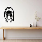 Namaste metal wall decor black matte finish wall decoration on minimalist wall