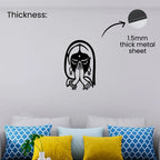 Namaste wall art 1.5mm thick metal sheet black matte finish