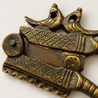 Antique Brass Nutcracker with Peacock Pair Design