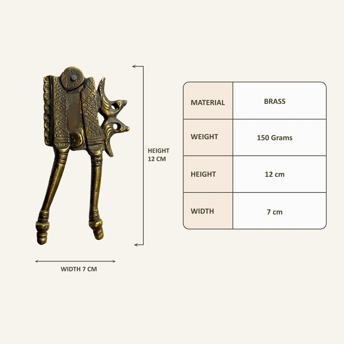Antique Brass Nutcracker with Peacock Pair Design