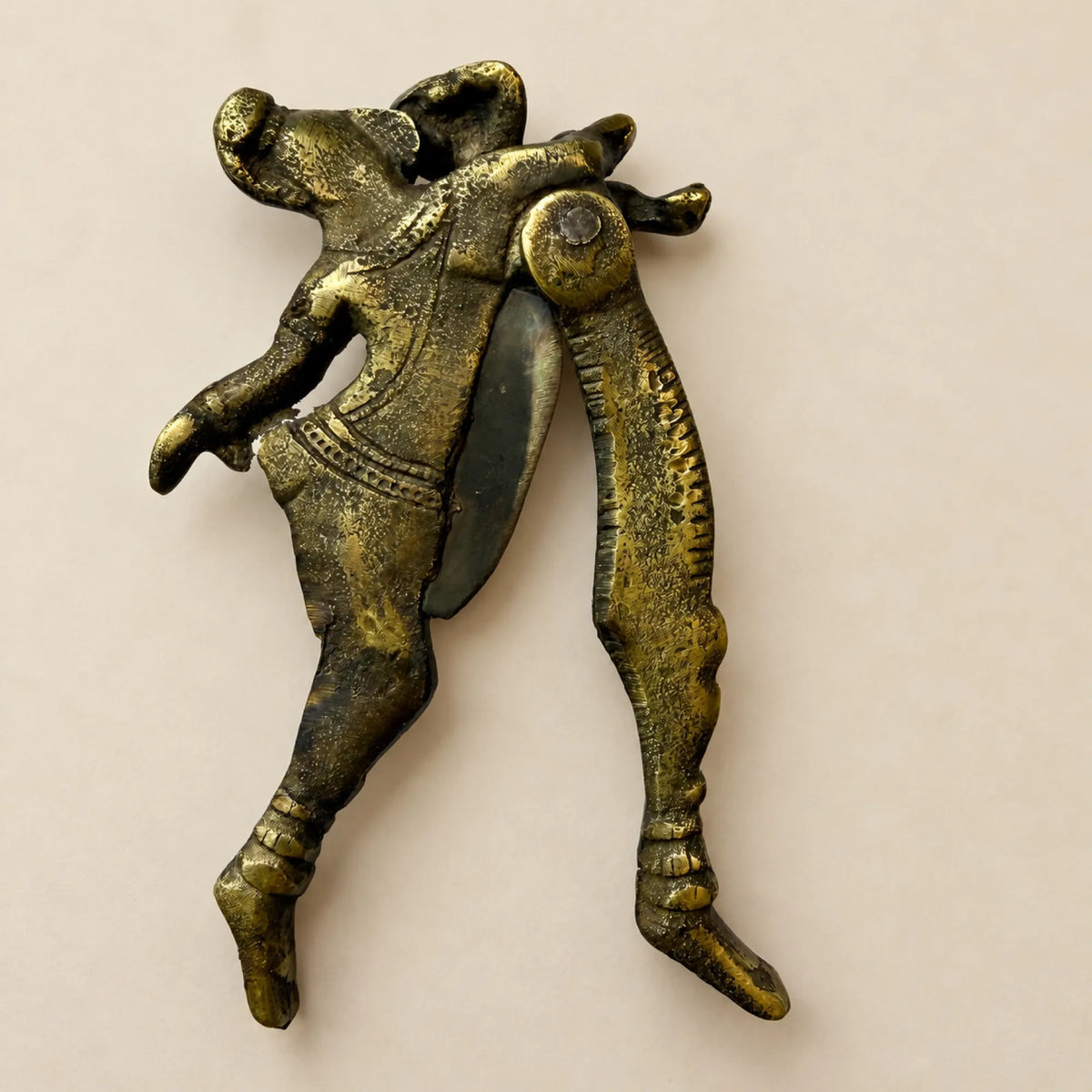 Antique Brass Figural Curio - Dancing Legs Motif