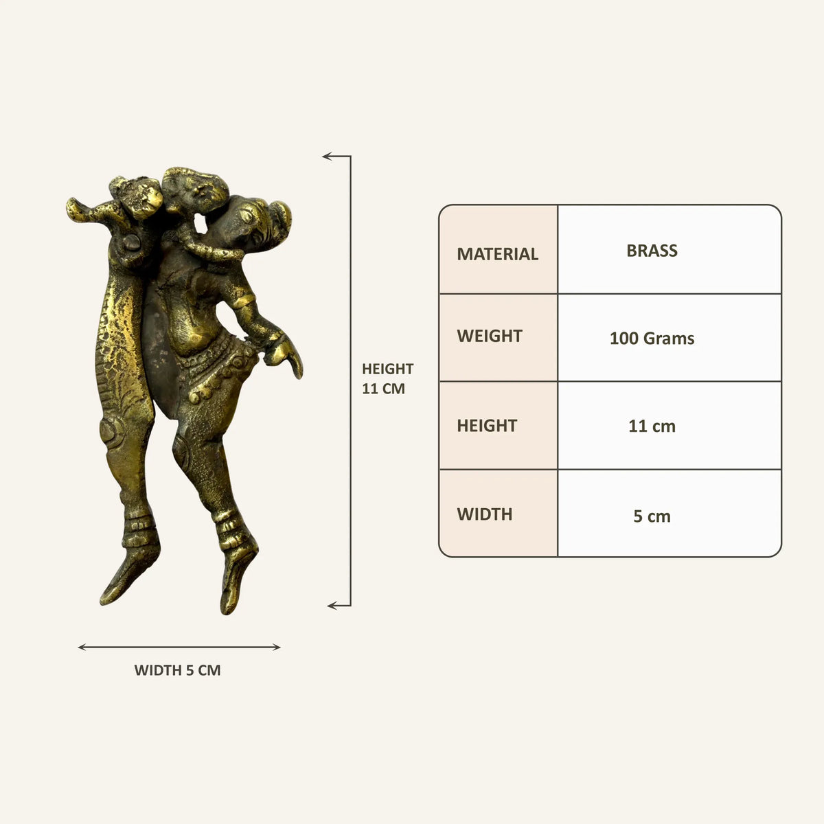 Antique Brass Figural Curio - Dancing Legs Motif