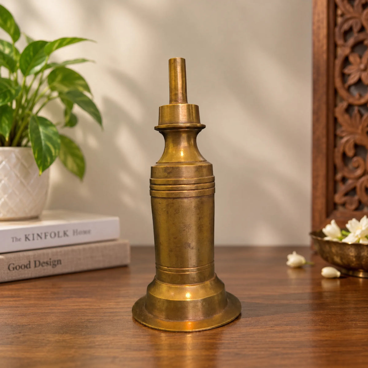 Handmade Vintage Finish Oil Lamp Crafted from Finest Brass