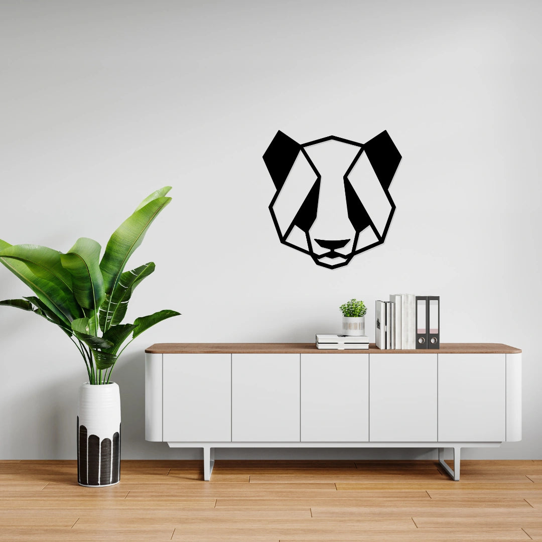Panda Face Metal Wall Art modern home wall decor