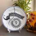 Artrooms Peacock Around The Warli Dancers Ceramic Hand Painted Warli Art - Wall Decor Plates