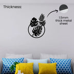 Round leaf metal wall art 1.5mm thick metal