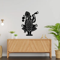 Artrooms Shreenath Ji Metal Wall Art - Wall Decoration | Wall Hanging (17x24 inch) | Black Matte Finish