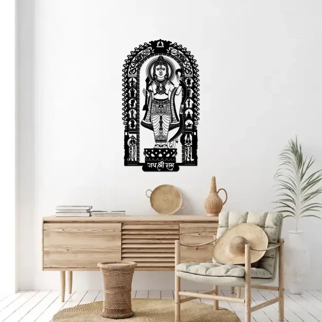 Shri Ram Metal Wall Art Hanging Decor on Wall - living room setup