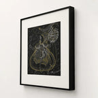 Side angle of black metal frame showing depth on Untitled wall art

