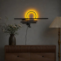 Sunset Metal Wall Art with LED Backlit – Modern Wall Light Decor