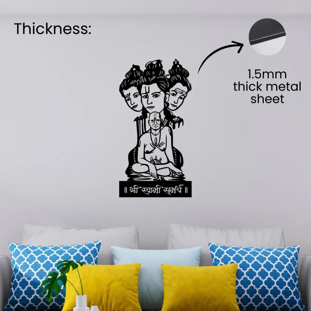 Swami Samarth Metal Wall Art 1.5mm thick metal sheet