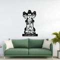 Swami Samarth Metal Wall Art on wall above sofa