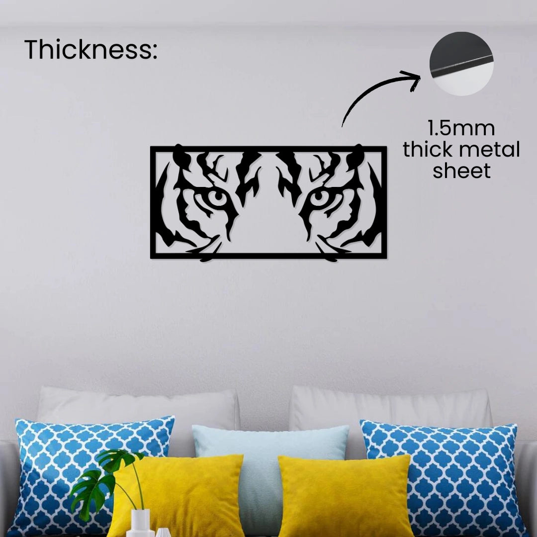 Tiger Eyes Metal Wall Art 1.5mm thick metal sheet