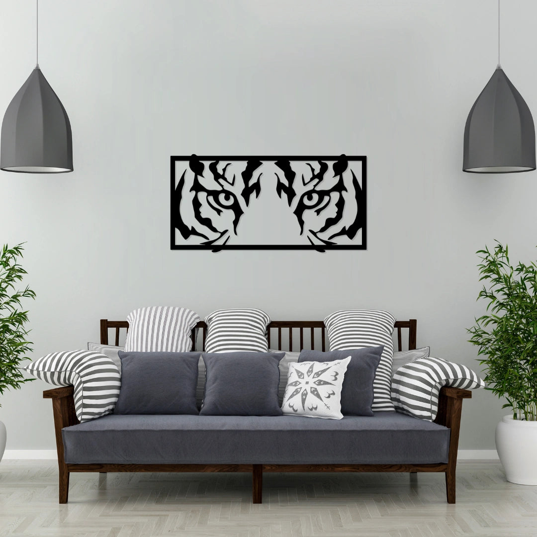 Tiger Eyes Metal Wall Art sofa wall decor