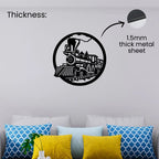 Train Metal Wall Art 1.5mm thick metal sheet home look