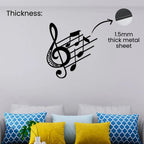 Treble clef music wall decor 1.5mm thick metal sheet with powder coated finish