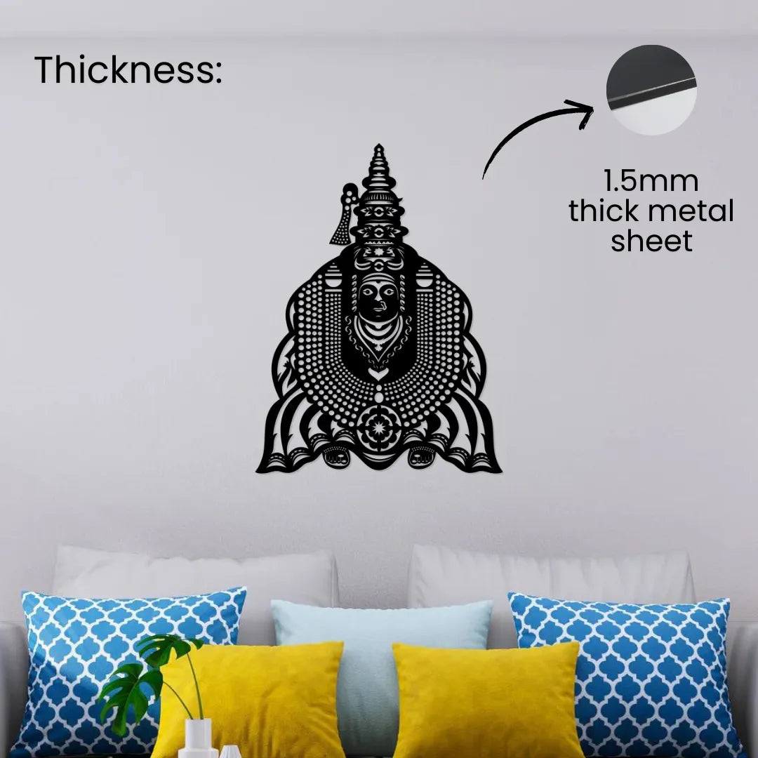 Tulja Bhavani Metal Wall Art - 1.5mm thick metal sheet