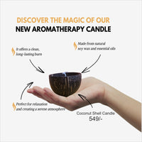 Coconut Shell Candle - Aesthetic coconut shell-style candle
