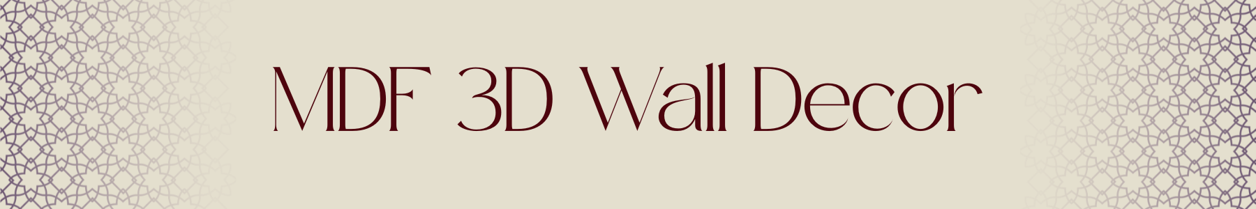 MDF 3D Wall Decor