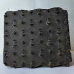 Vintage Hand-Carved Wooden Printing Block – Cross Bud Grid
