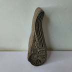 Vintage Wooden Printing Block – Spiral Shell Paisley Form