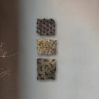 Set of 3 antique wooden blocks for wall decoration and cultural heritage