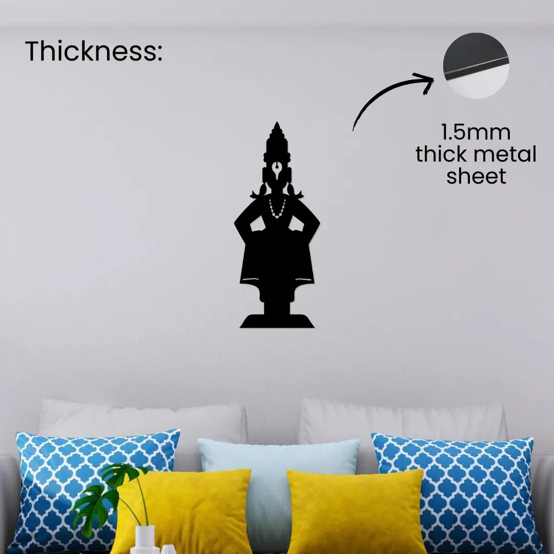 Vitthal Vithoba Metal Wall Art 1.5mm thick metal sheet