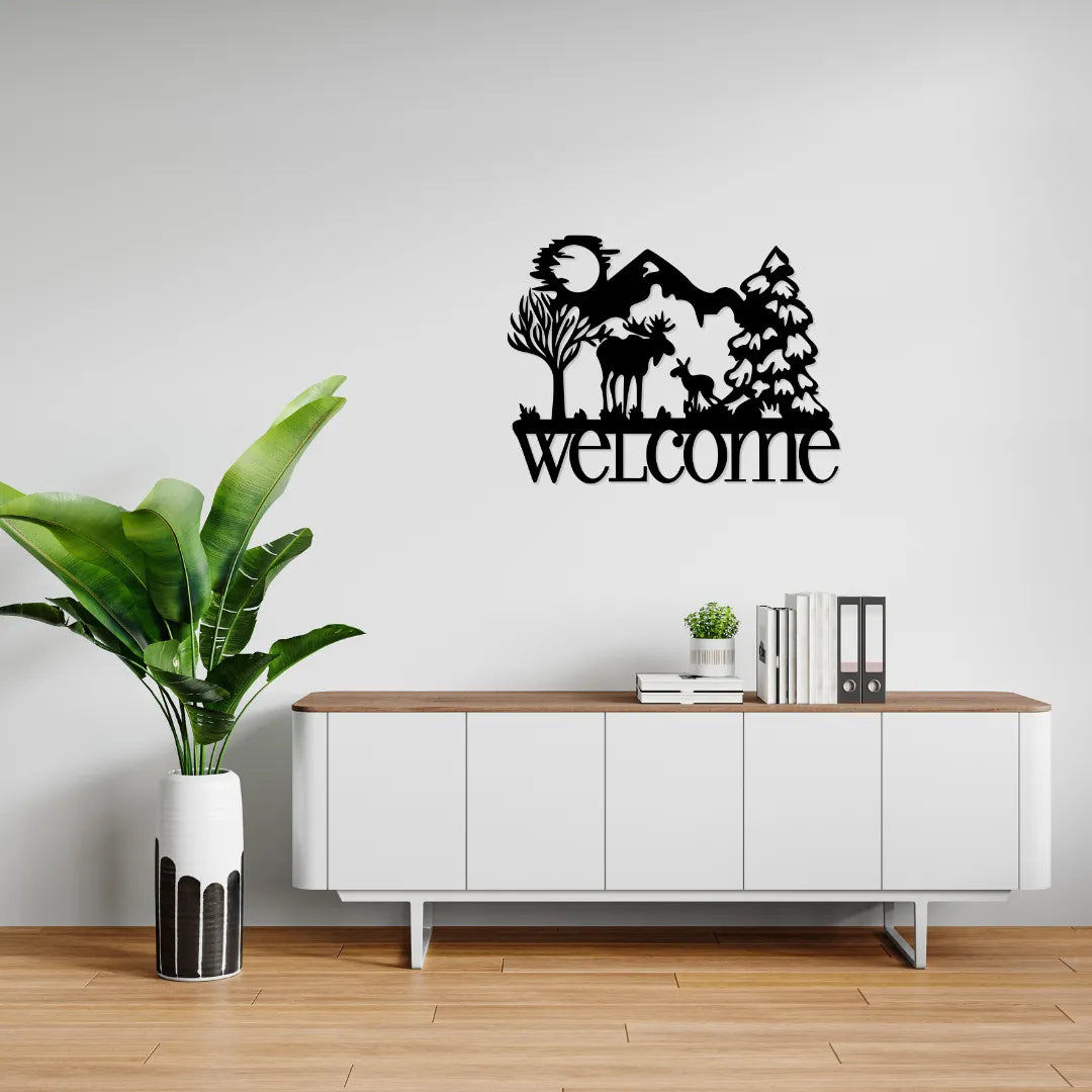 Welcome Metal Wall Art home wall decor