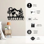 Welcome Metal Wall Art powder coated finish details
