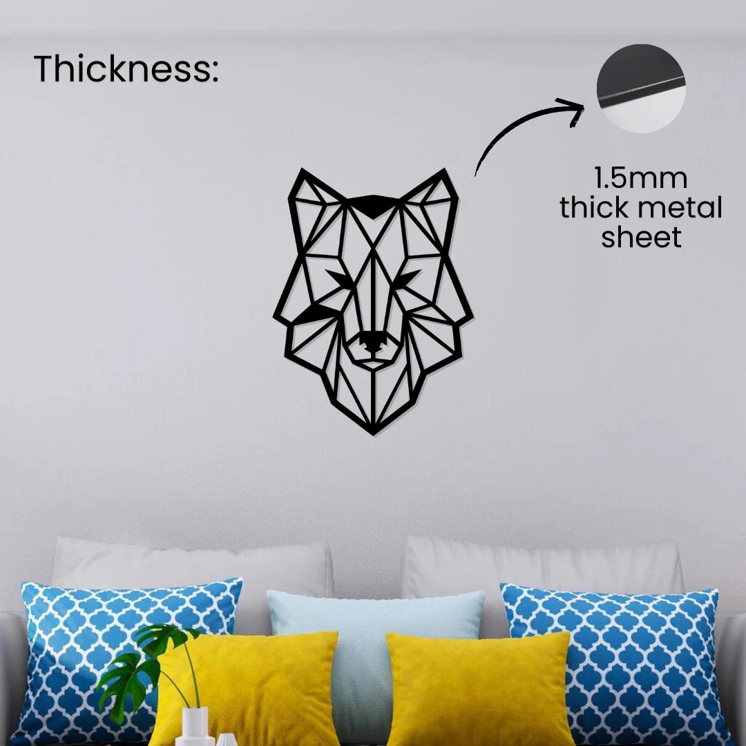 Wolf Head Metal Wall Art 1.5mm thick metal sheet