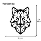Wolf Head Metal Wall Art 18 inch x 24 inch size guide