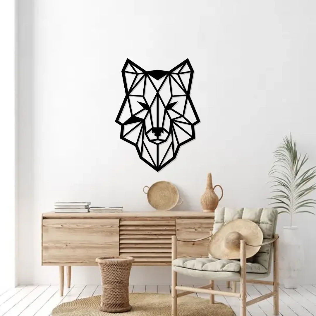 Wolf Head Metal Wall Art hallway wall decor