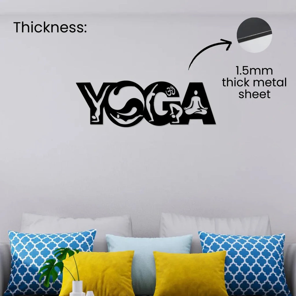 Yoga Metal Wall Art 1.5mm thick metal sheet
