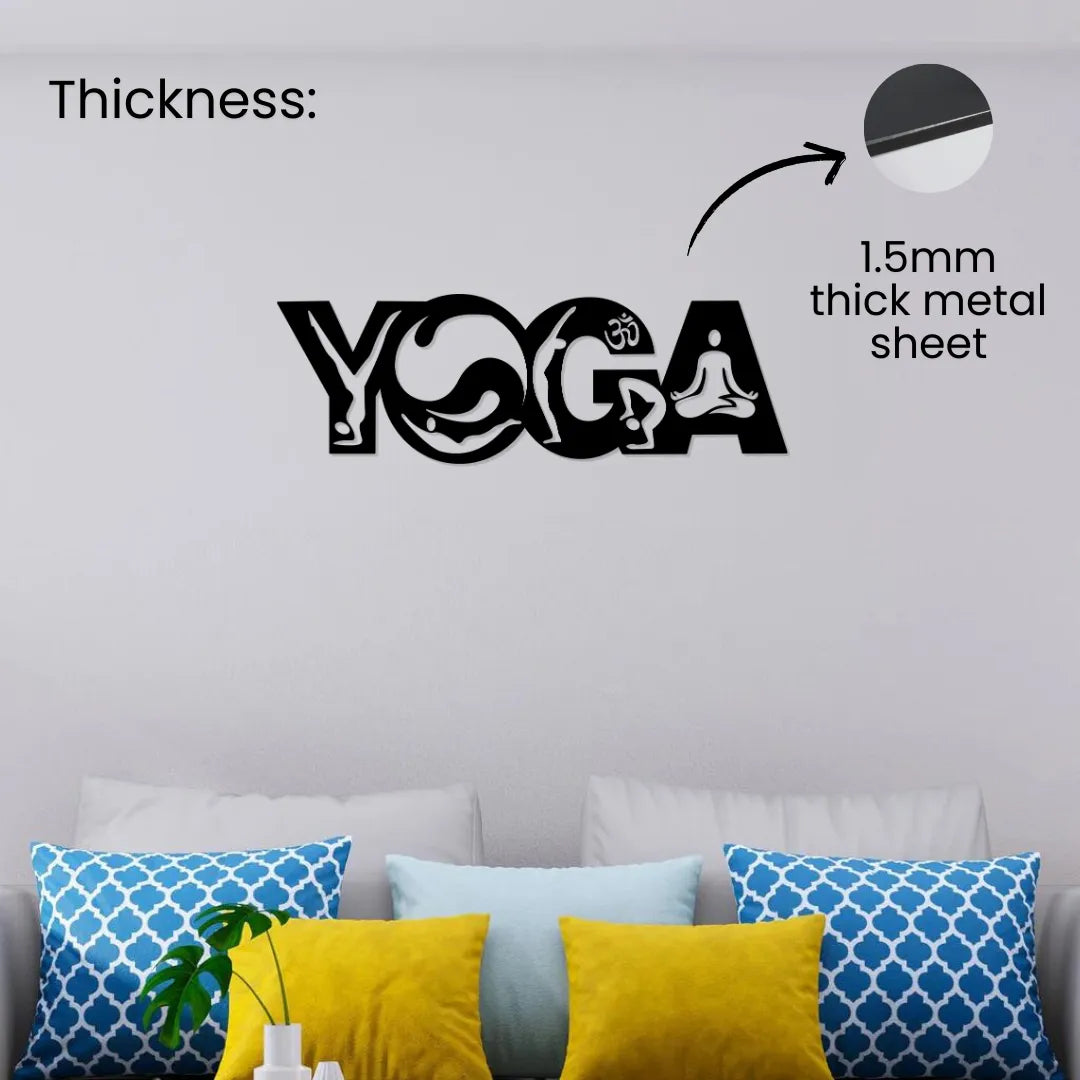 Yoga Metal Wall Art 1.5mm thick metal sheet